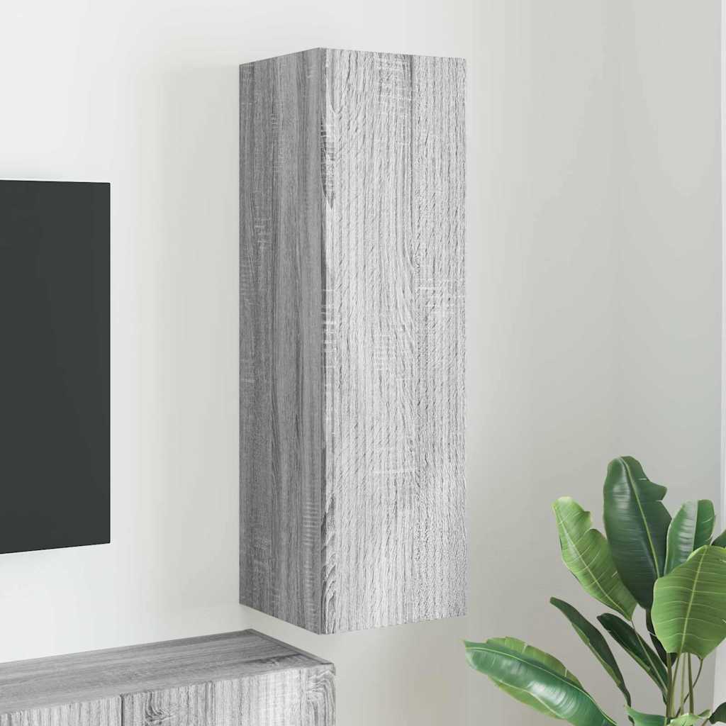 Dulap TV de perete Gri Sonoma 30 x 31 x 100 cm Lemn compozit — imaginea 2