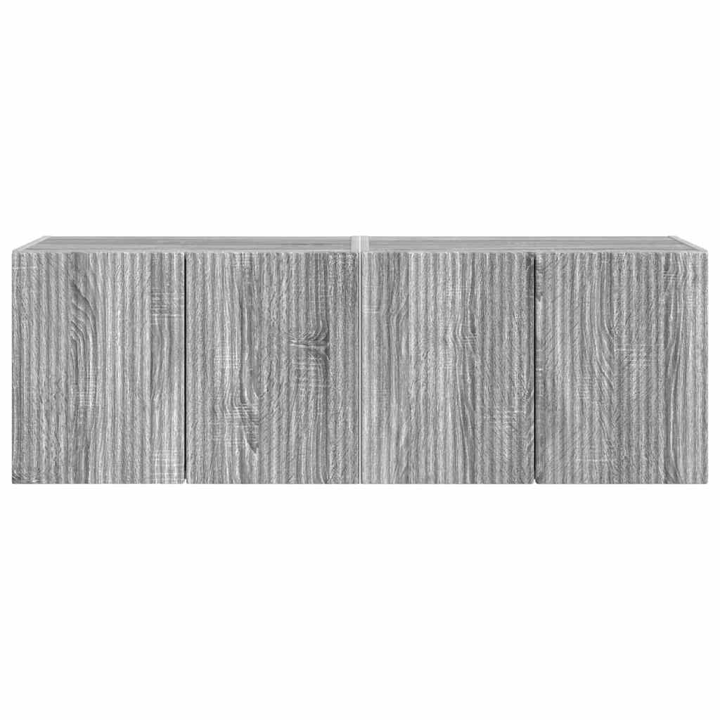 Dulap TV de perete Pe perete 2 pcs Gri Sonoma 59,5 x 31 x 40 cm — imaginea 7