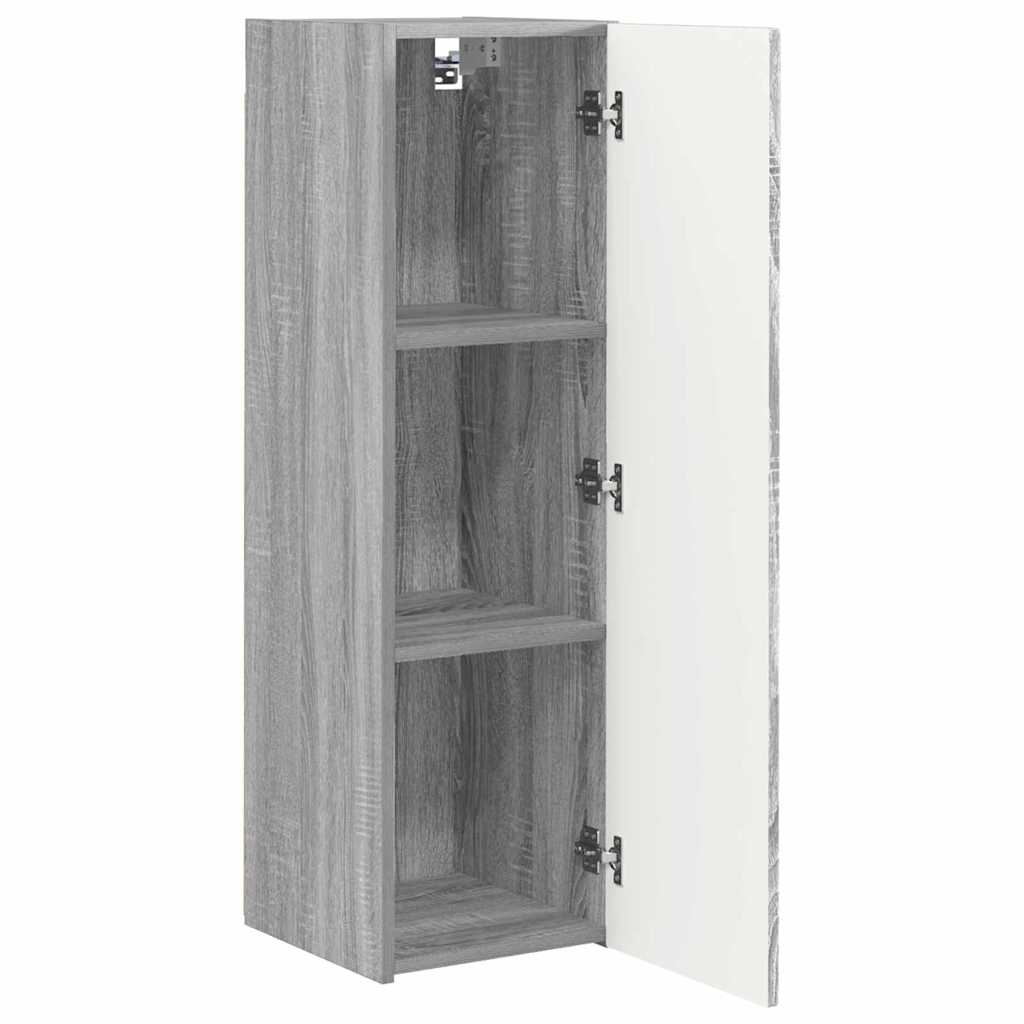 Dulap TV de perete Pe perete 2 pcs Gri Sonoma 30 x 31 x 100 cm — imaginea 7