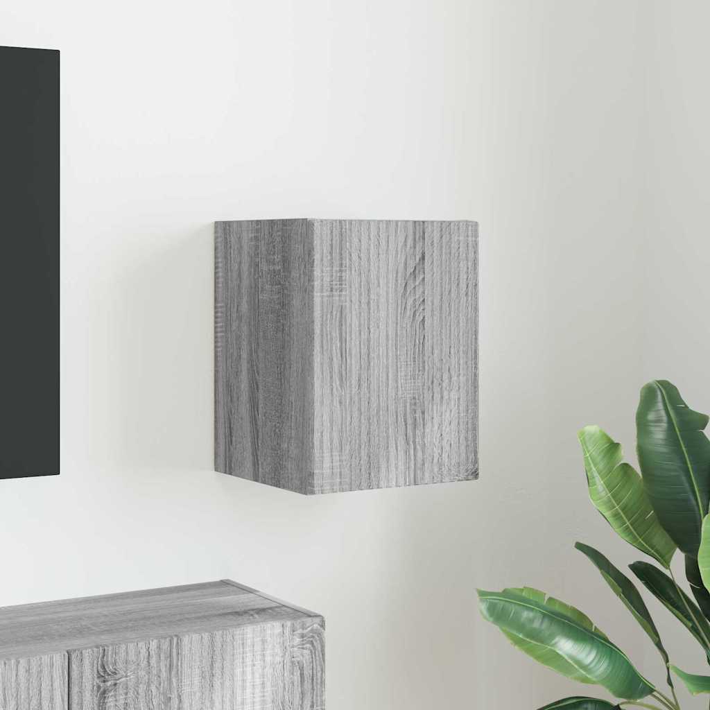 Dulap TV de perete Gri Sonoma 30 x 31 x 40 cm Lemn compozit — imaginea 2