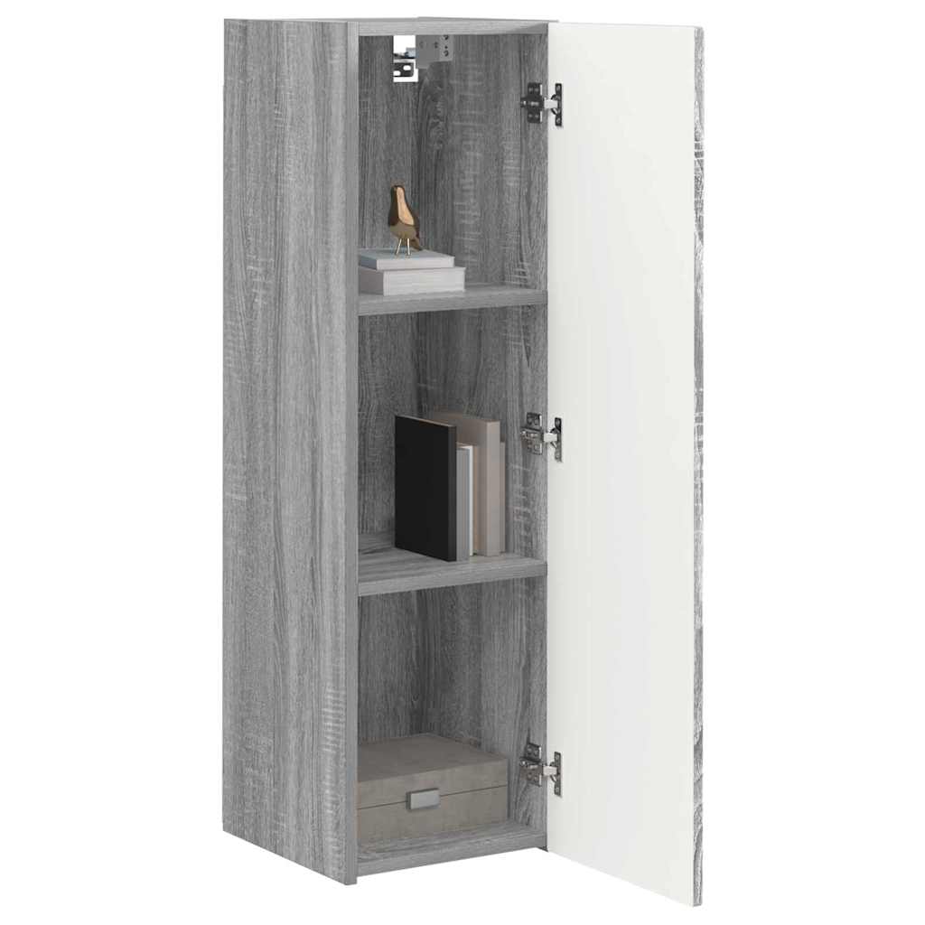 Dulap TV de perete Gri Sonoma 30 x 31 x 100 cm Lemn compozit — imaginea 4