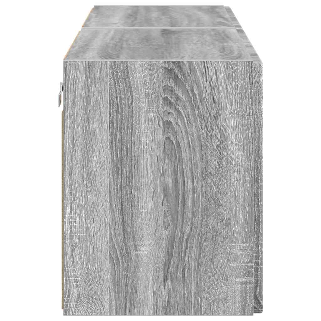 Dulap TV de perete Pe perete 2 pcs Gri Sonoma 59,5 x 31 x 40 cm — imaginea 8