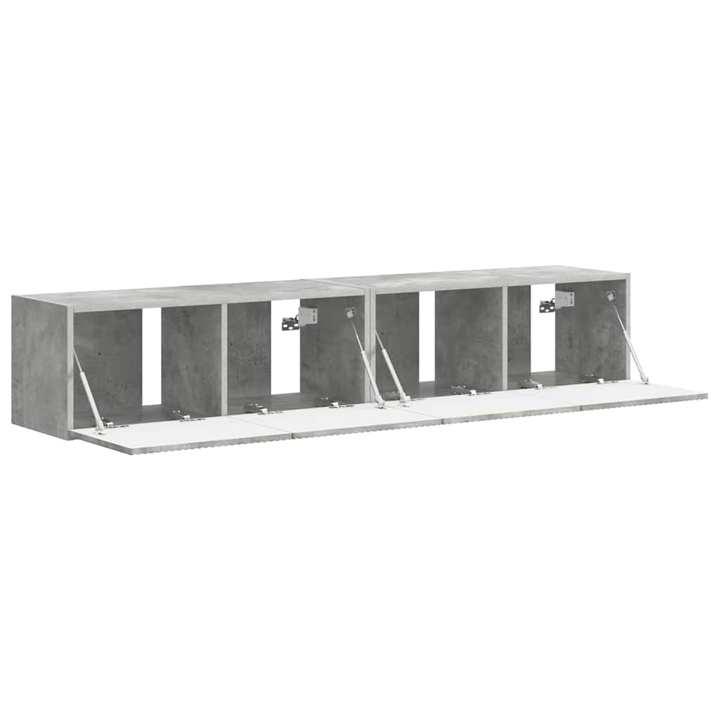 Dulap TV de perete 2 pcs Beton 60 x 31 x 29.5 cm Lemn compozit — imaginea 7
