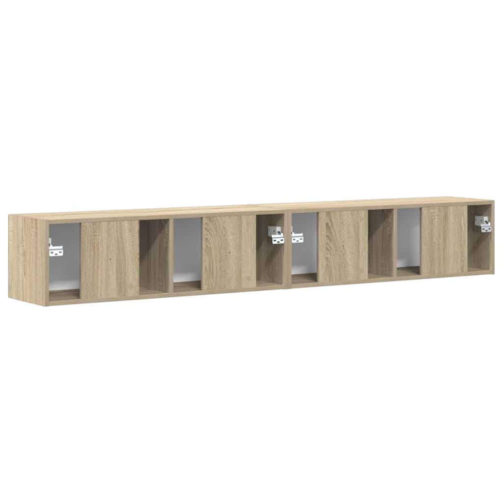 Dulap TV de perete 2 pcs Sonoma 60 x 31 x 29.5 cm Lemn compozit — imaginea 10