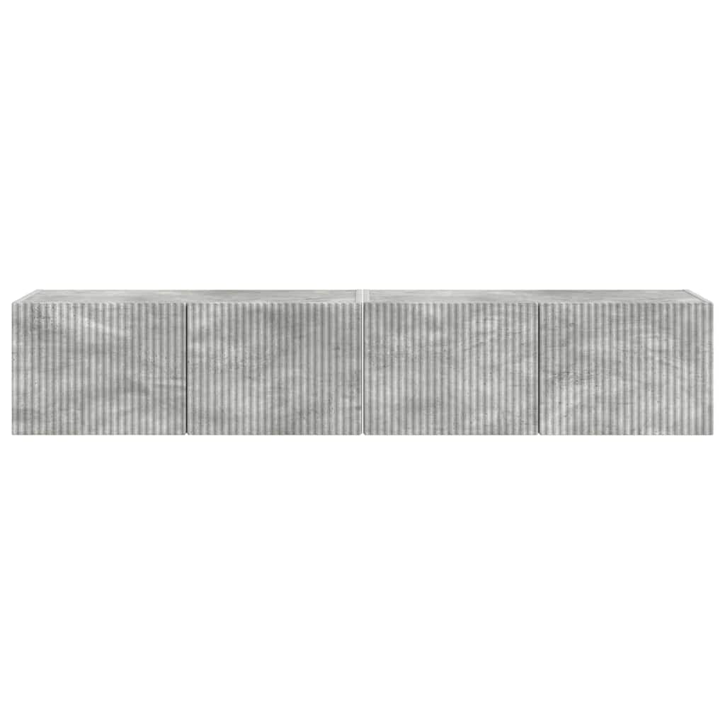 Dulap TV de perete 2 pcs Beton 60 x 31 x 29.5 cm Lemn compozit — imaginea 8