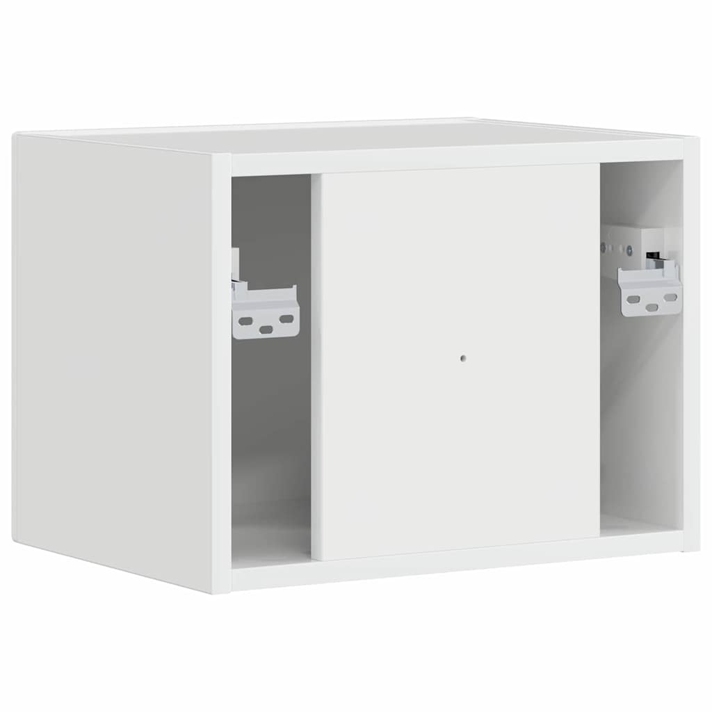 Dulap TV de perete Alb Lucios 60 x 31 x 29.5 cm Lemn compozit — imaginea 9