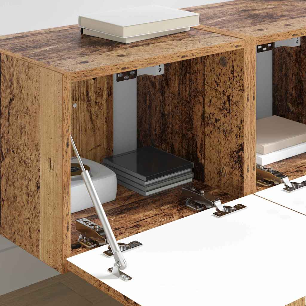 Dulap TV de perete Pe perete 2 pcs Lemn Vechi 60 x 31 x 29.5 cm — imaginea 5