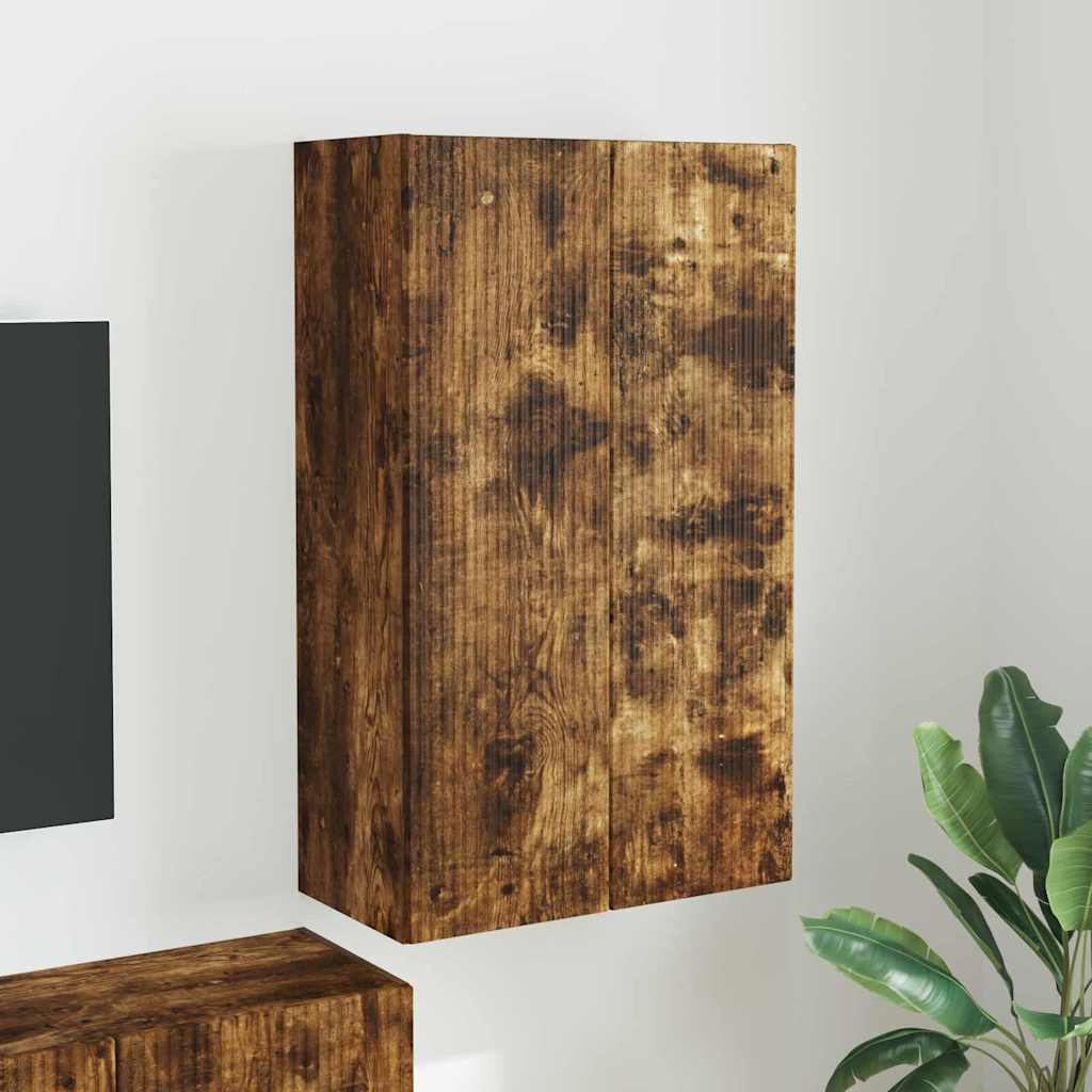 Dulap TV de perete Pe perete Stejar fumuriu 59,5 x 31 x 100 cm — imaginea 2