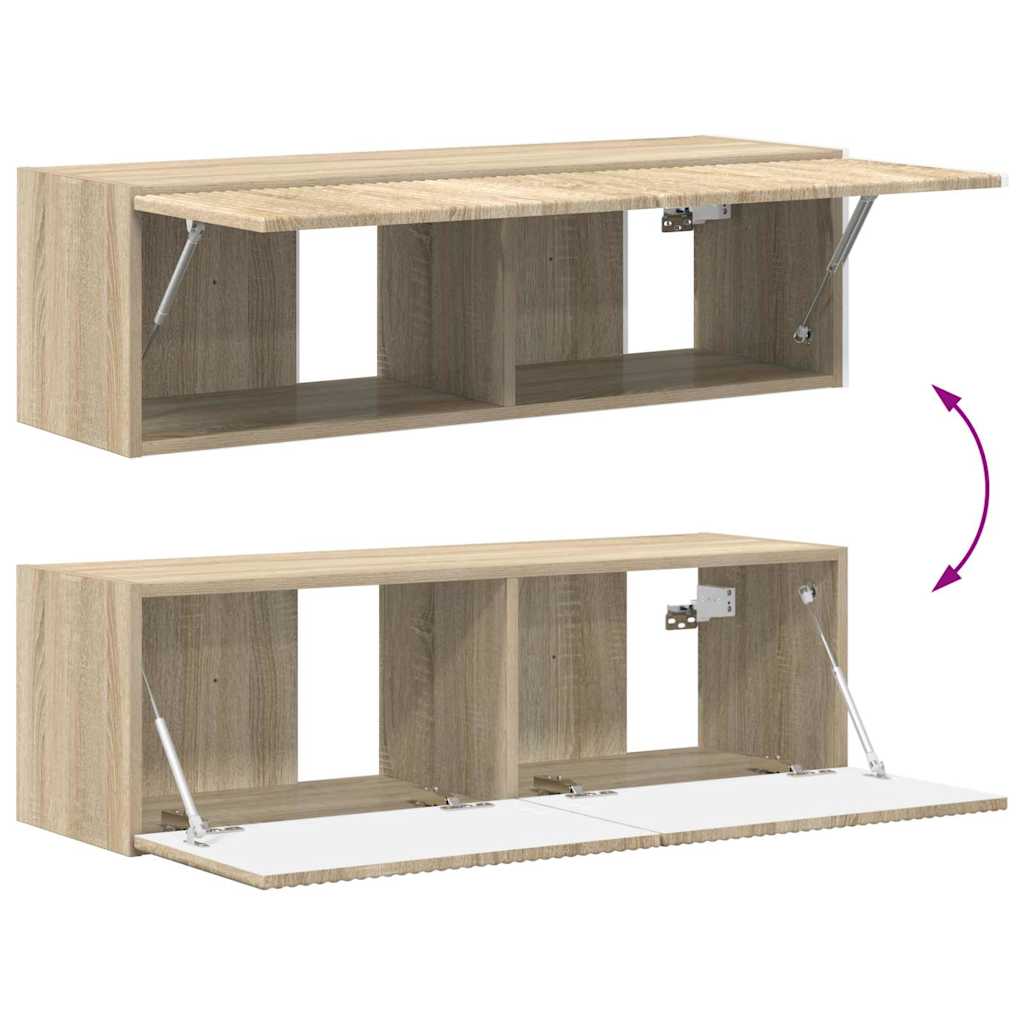 Dulap TV de perete 2 pcs Sonoma 60 x 31 x 29.5 cm Lemn compozit — imaginea 13