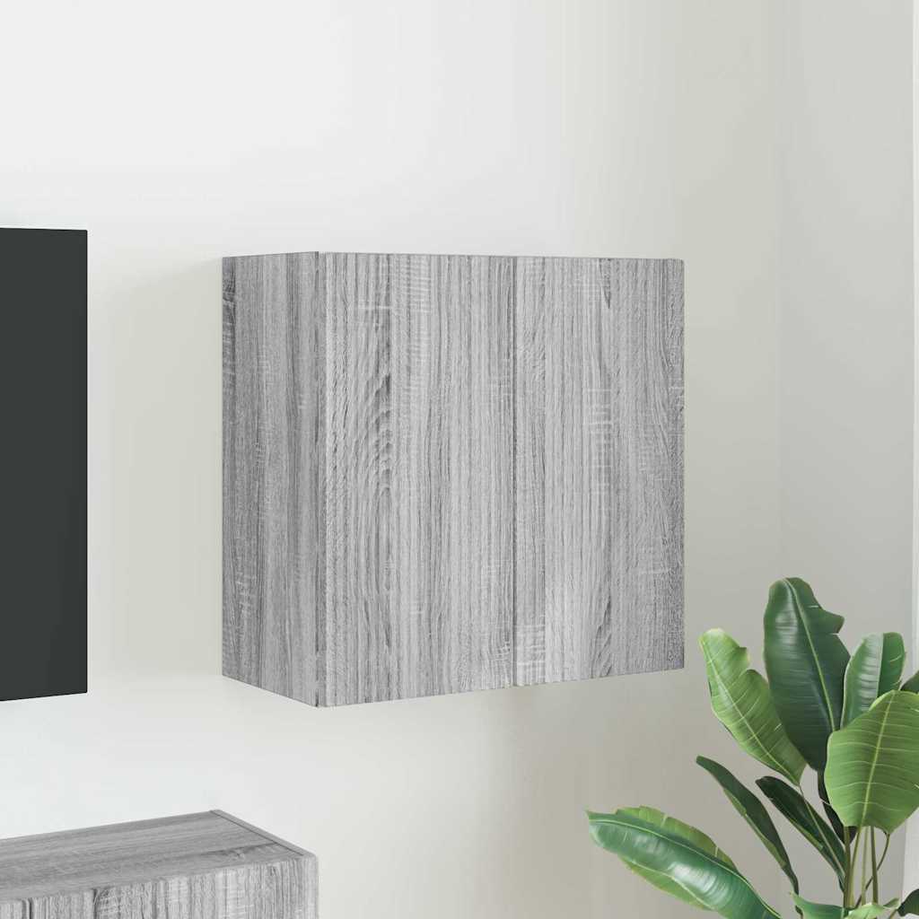 Dulap TV de perete Gri Sonoma 59,5 x 31 x 60 cm Lemn compozit — imaginea 2