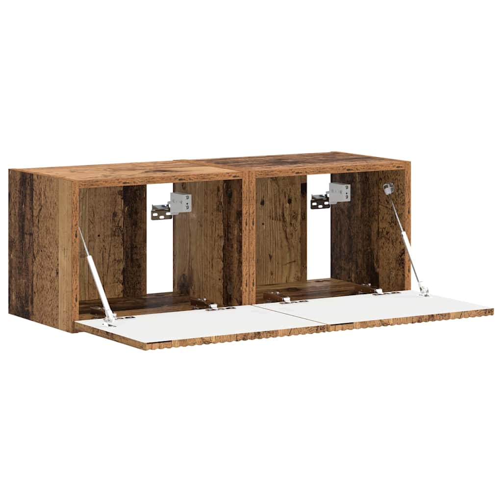 Dulap TV de perete Pe perete 2 pcs Lemn Vechi 60 x 31 x 29.5 cm — imaginea 7