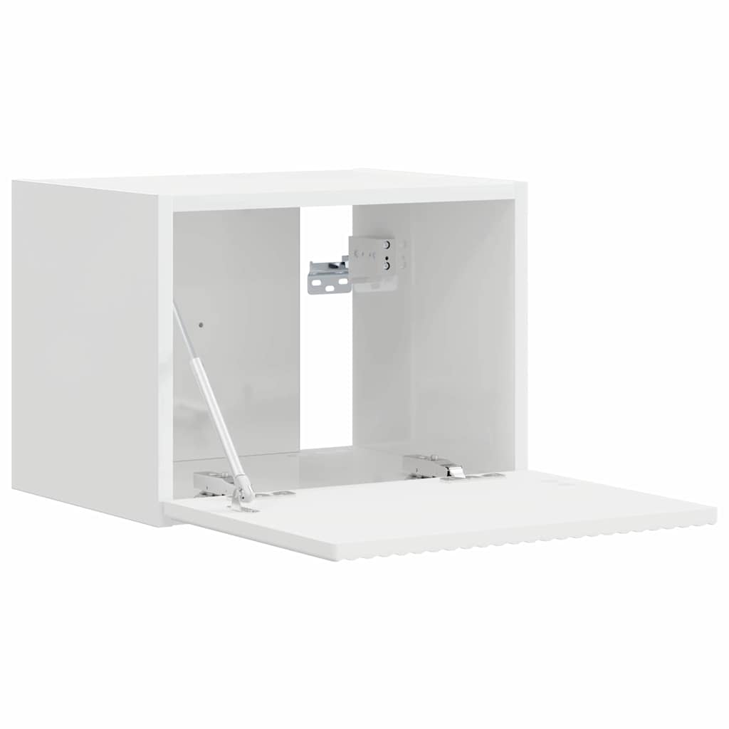 Dulap TV de perete Pe perete 2 pcs Alb Lucios 60 x 31 x 29.5 cm — imaginea 6