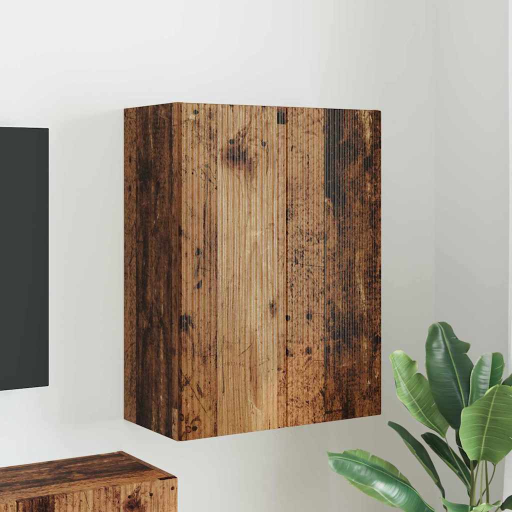 Dulap TV de perete Lemn Vechi 59,5 x 31 x 80 cm Lemn compozit — imaginea 2
