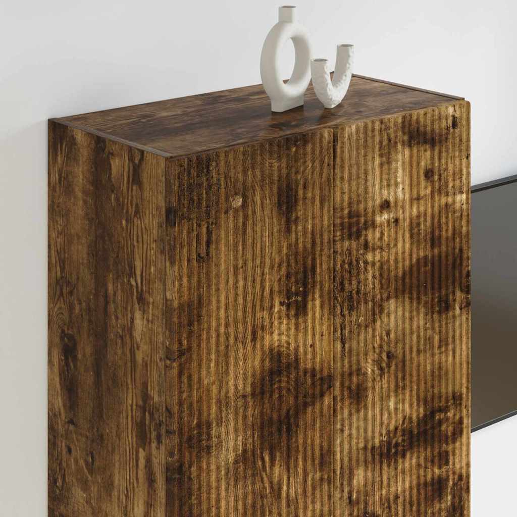 Dulap TV de perete Pe perete Stejar fumuriu 59,5 x 31 x 100 cm — imaginea 5
