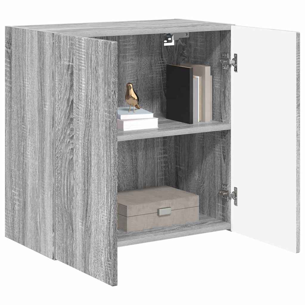 Dulap TV de perete Gri Sonoma 59,5 x 31 x 60 cm Lemn compozit — imaginea 4