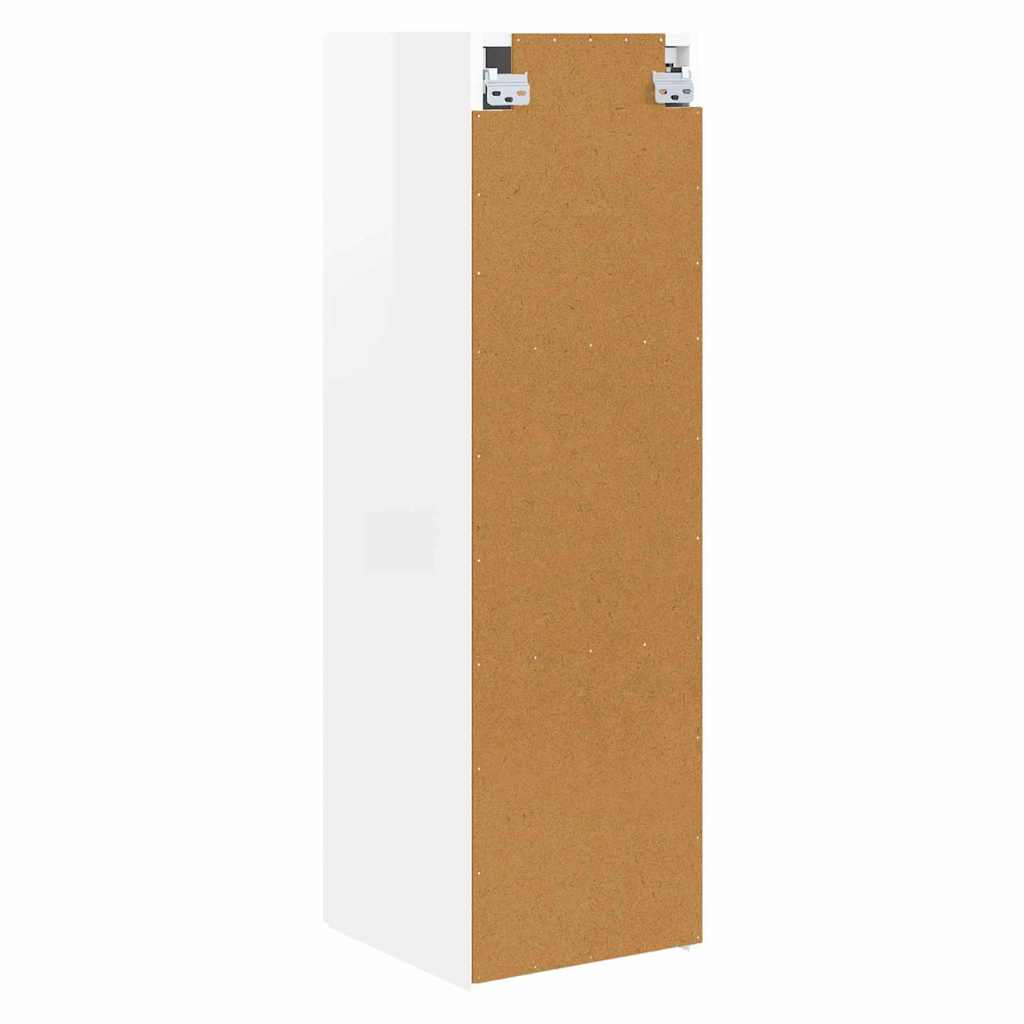 Dulap TV de perete Pe perete 2 pcs Alb Lucios 30 x 31 x 100 cm — imaginea 3