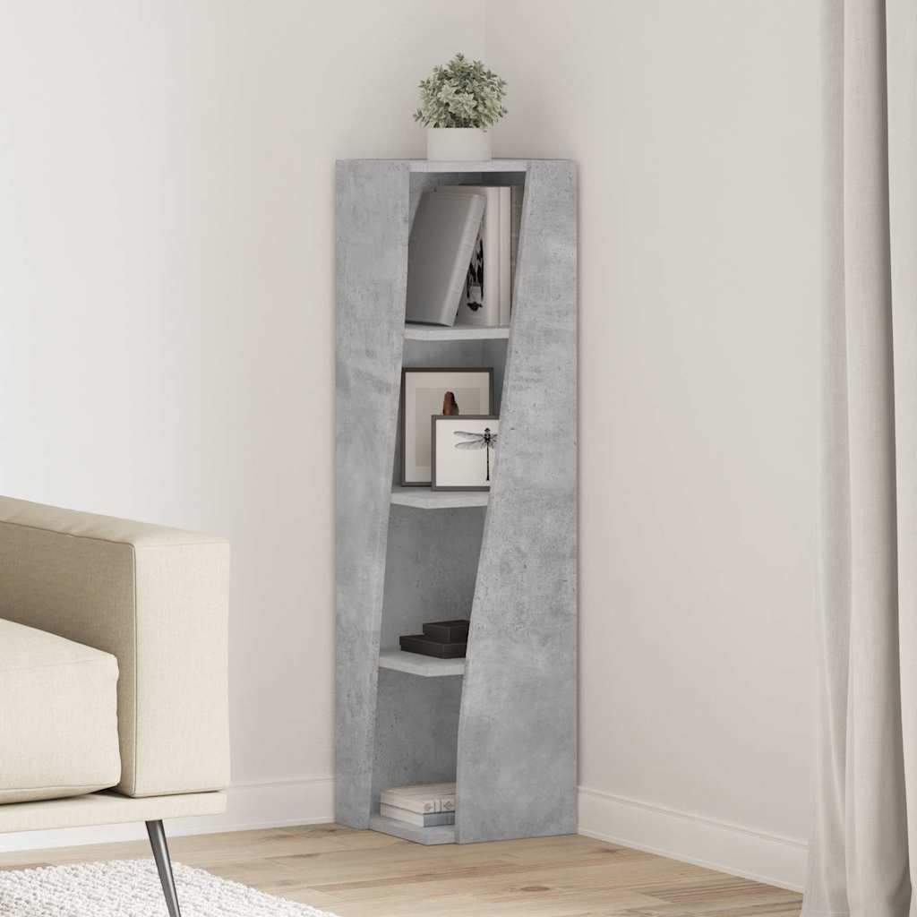 Dulap de colt Alb 27,5x27x102cm Lemn compozit — imaginea 2