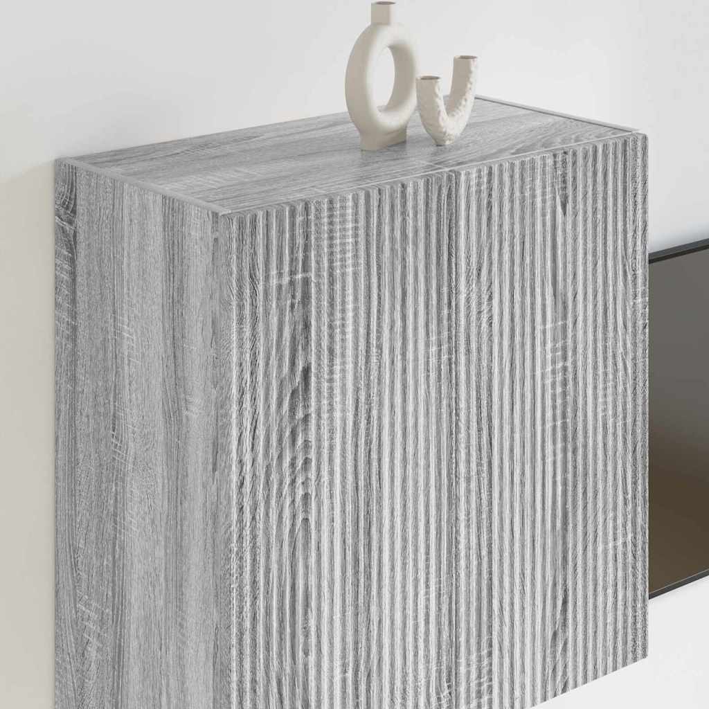 Dulap TV de perete Gri Sonoma 59,5 x 31 x 60 cm Lemn compozit — imaginea 5