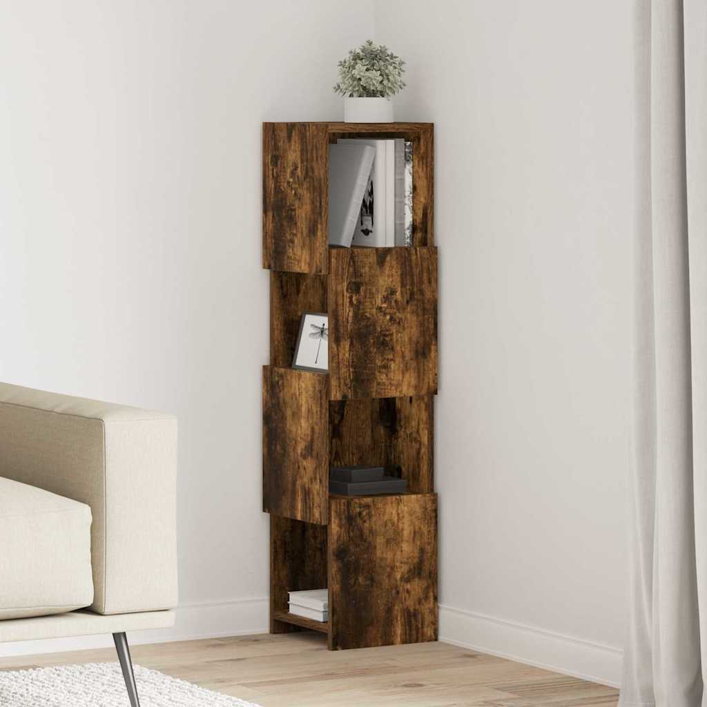 Dulap de colt Alb 25,5x25x102cm Lemn compozit — imaginea 2
