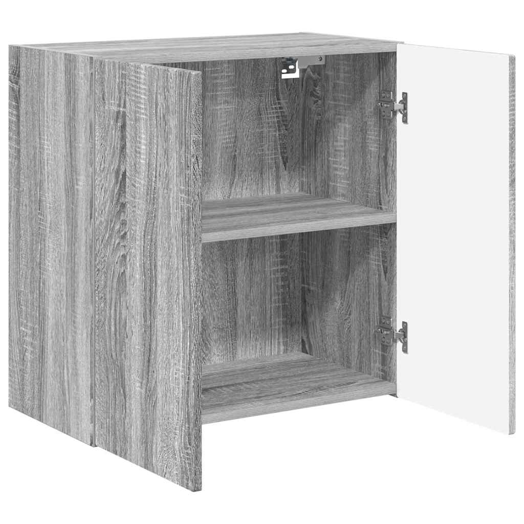 Dulap TV de perete Gri Sonoma 59,5 x 31 x 60 cm Lemn compozit — imaginea 6
