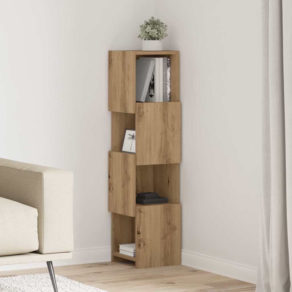 Dulap de colt Alb 25,5x25x102cm Lemn compozit — imaginea 2