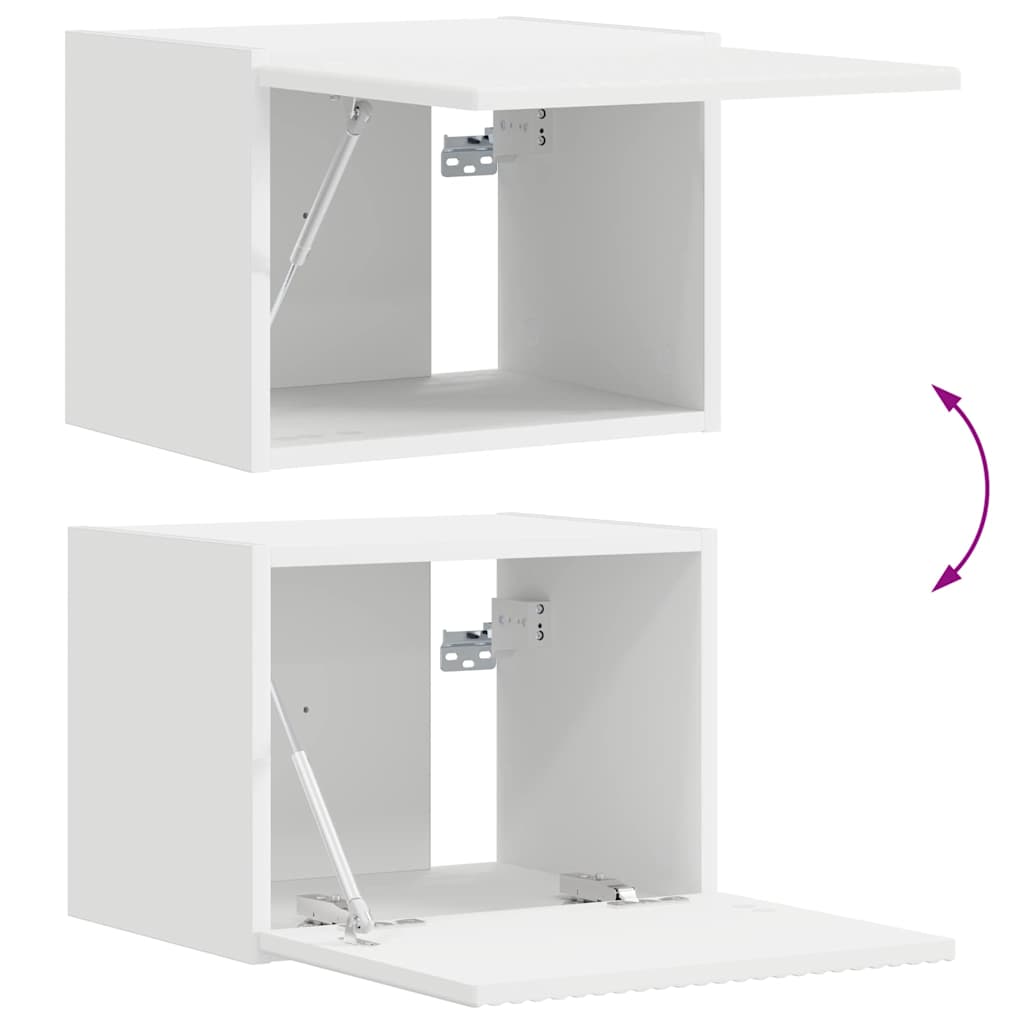 Dulap TV de perete Alb 60 x 31 x 29.5 cm Lemn compozit — imaginea 12