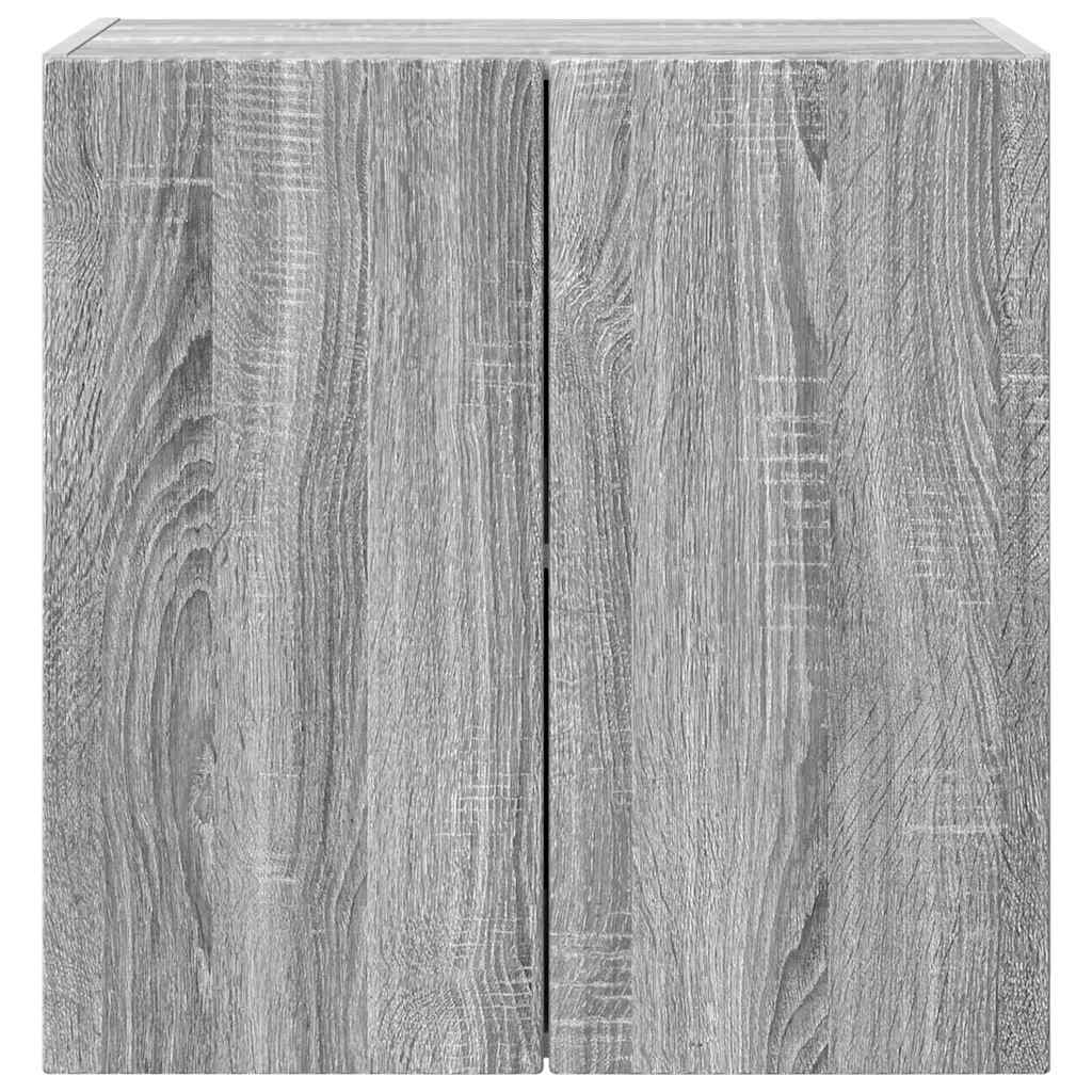 Dulap TV de perete Gri Sonoma 59,5 x 31 x 60 cm Lemn compozit — imaginea 7