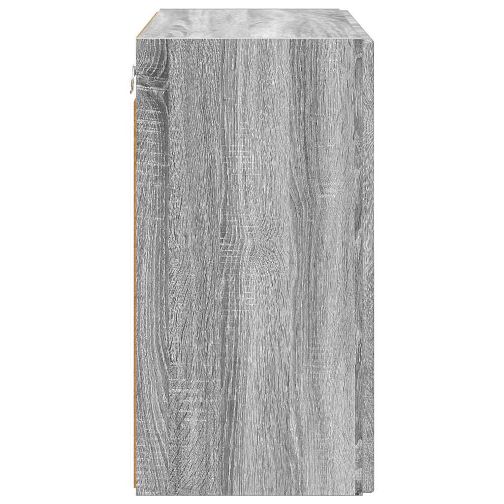 Dulap TV de perete Gri Sonoma 59,5 x 31 x 60 cm Lemn compozit — imaginea 8