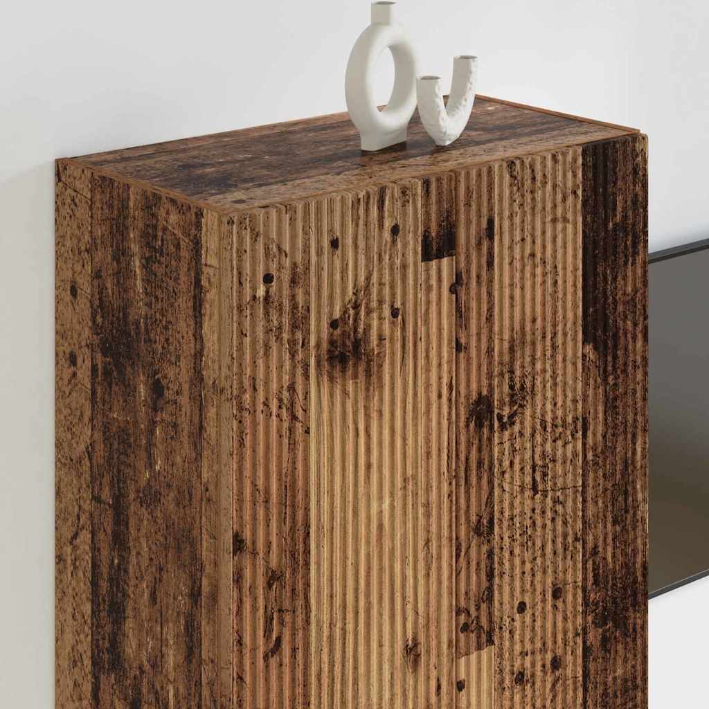 Dulap TV de perete Lemn Vechi 59,5 x 31 x 80 cm Lemn compozit — imaginea 5