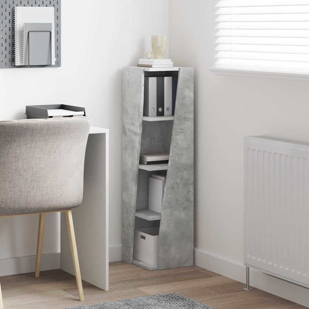 Dulap de colt Alb 27,5x27x102cm Lemn compozit — imaginea 5