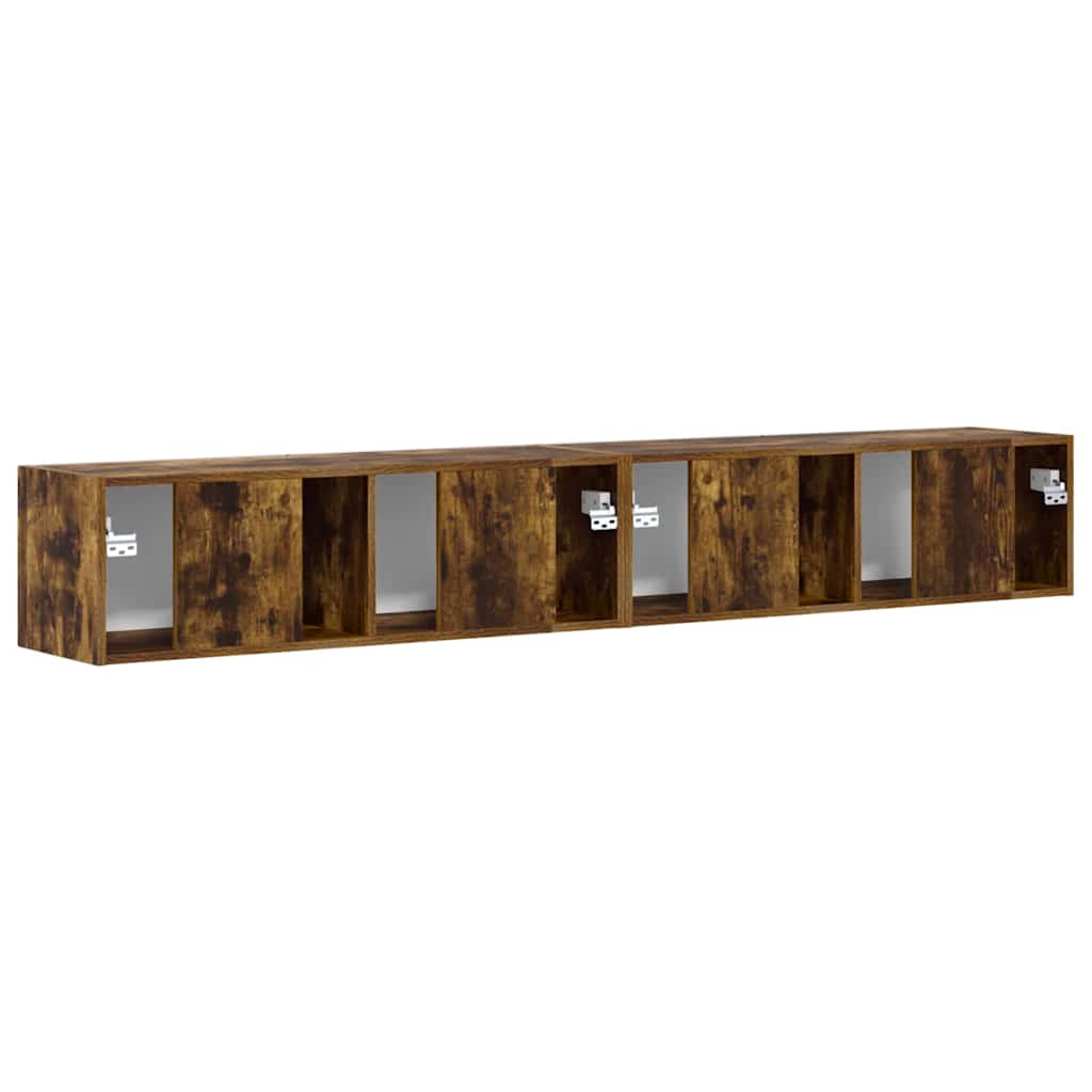 Dulap TV de perete 2 pcs Stejar fumuriu 60 x 31 x 29.5 cm — imaginea 10