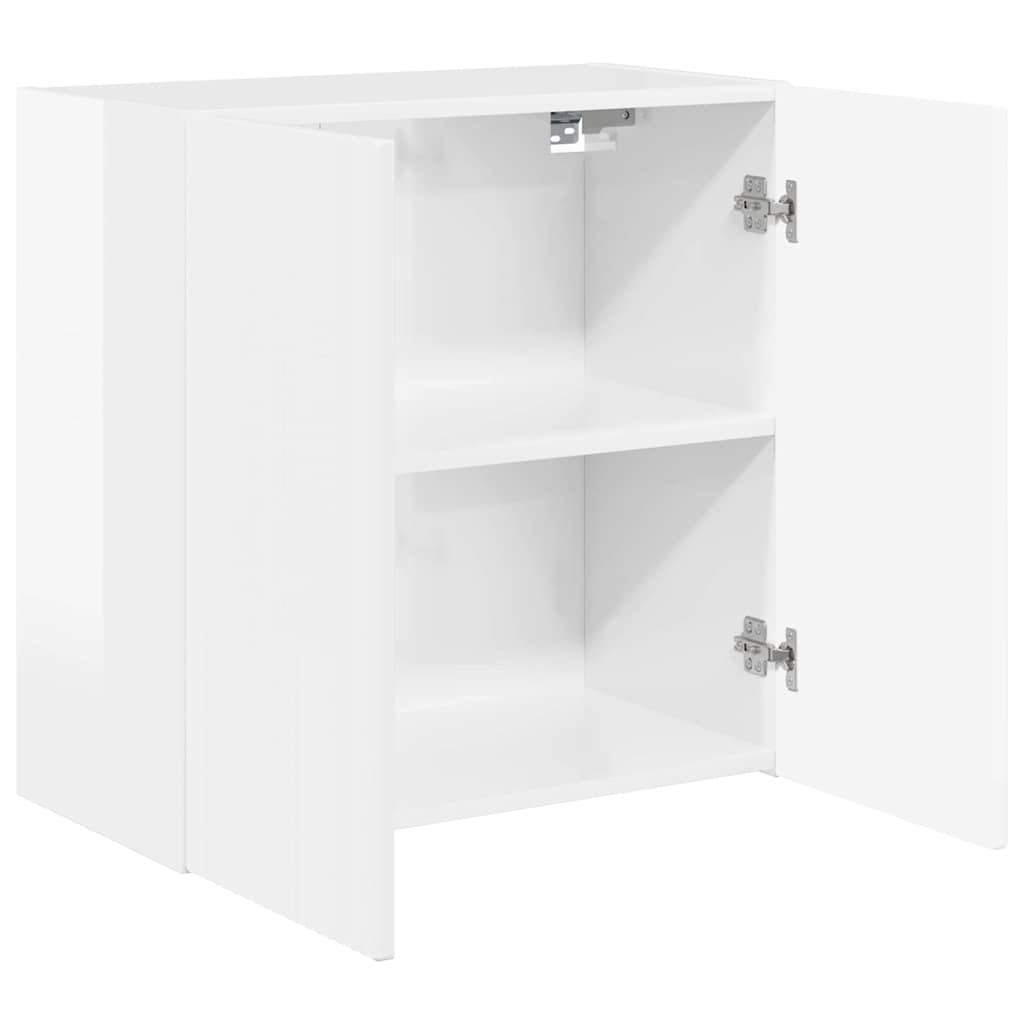 Dulap TV de perete Alb lucios 59,5 x 31 x 60 cm Lemn compozit — imaginea 6
