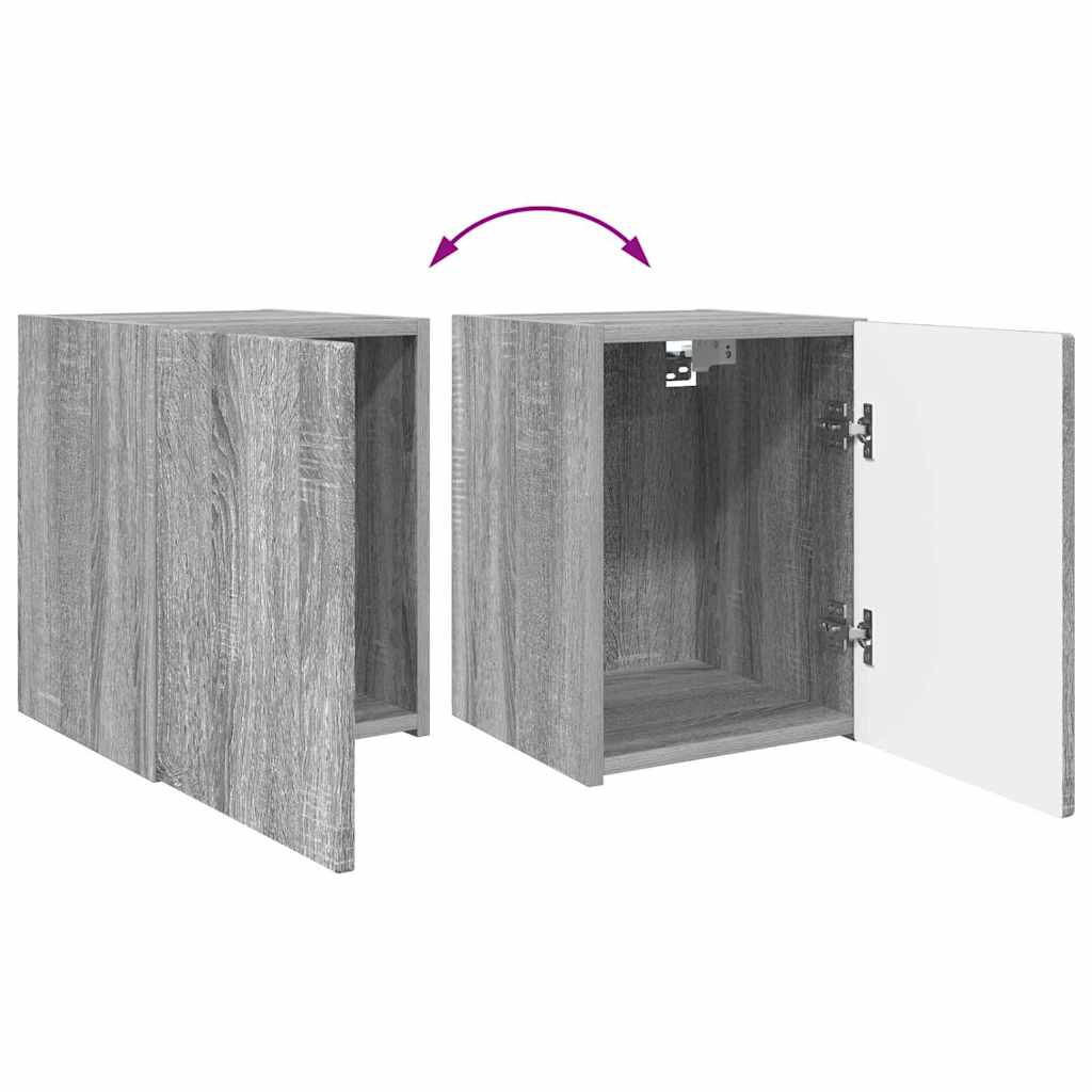 Dulap TV de perete Gri Sonoma 30 x 31 x 40 cm Lemn compozit — imaginea 13