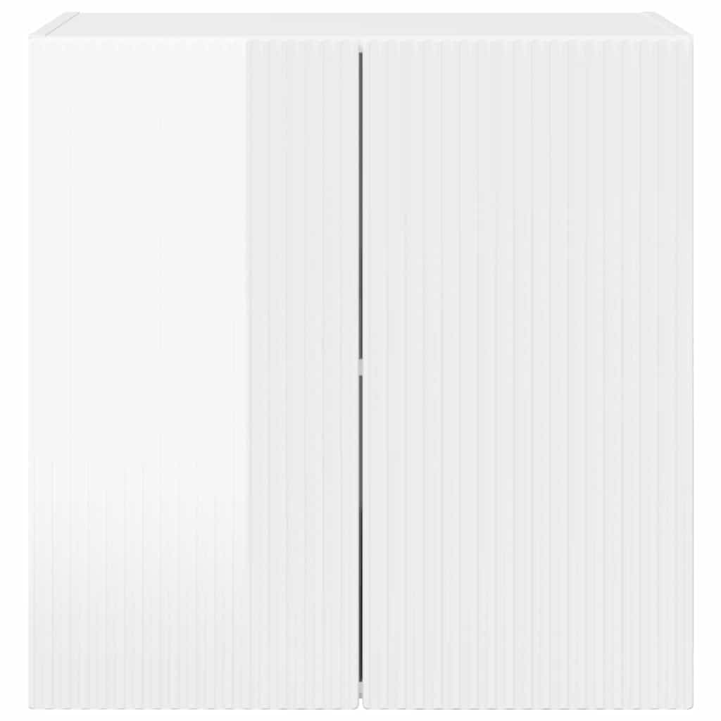 Dulap TV de perete Alb lucios 59,5 x 31 x 60 cm Lemn compozit — imaginea 7