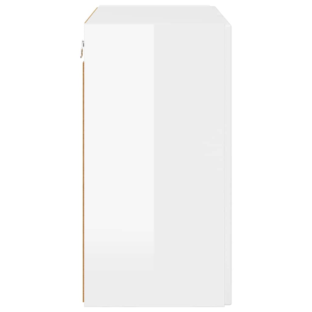 Dulap TV de perete Alb lucios 59,5 x 31 x 60 cm Lemn compozit — imaginea 8