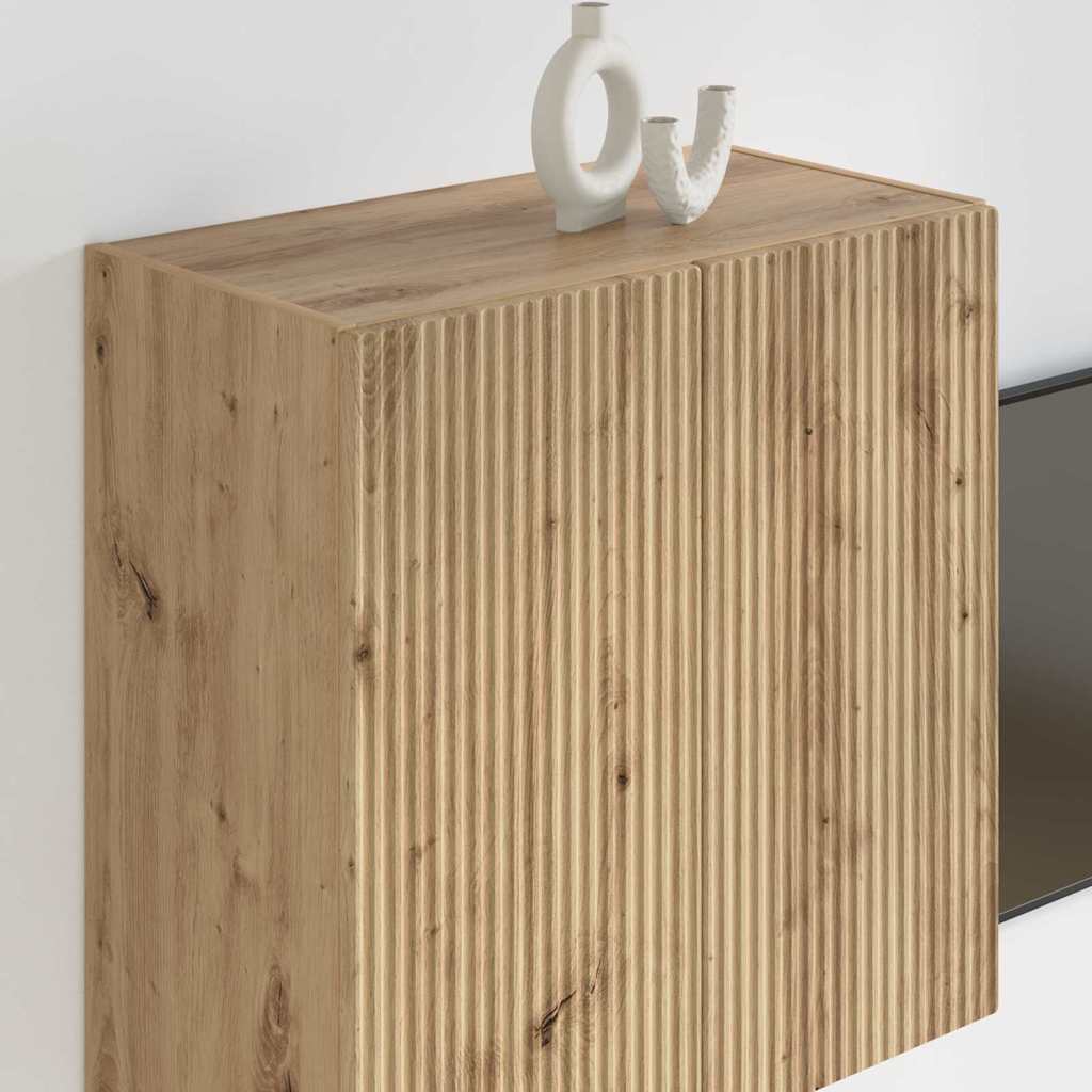 Dulap TV de perete Pe perete Stejar Artizanal 59,5 x 31 x 60 cm — imaginea 5