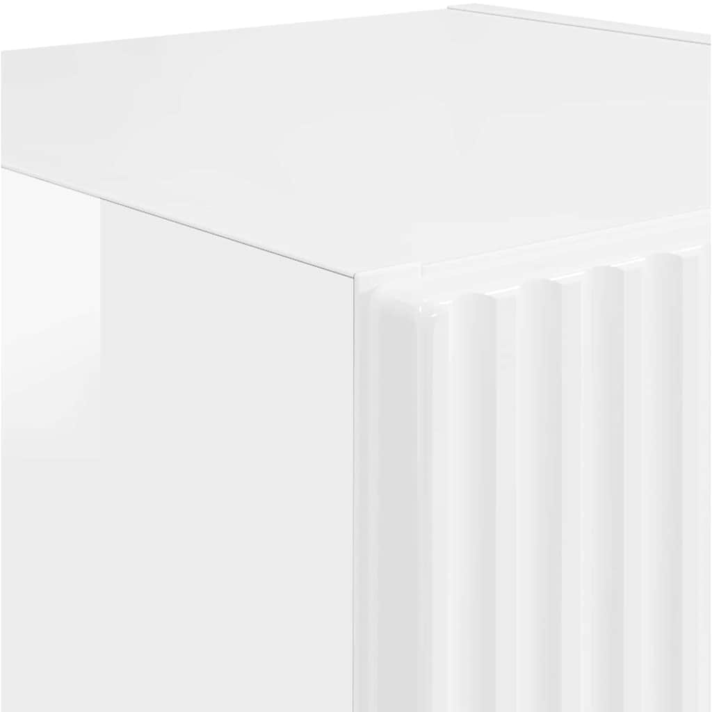 Dulap TV de perete Pe perete 2 pcs Alb Lucios 30 x 31 x 100 cm — imaginea 10