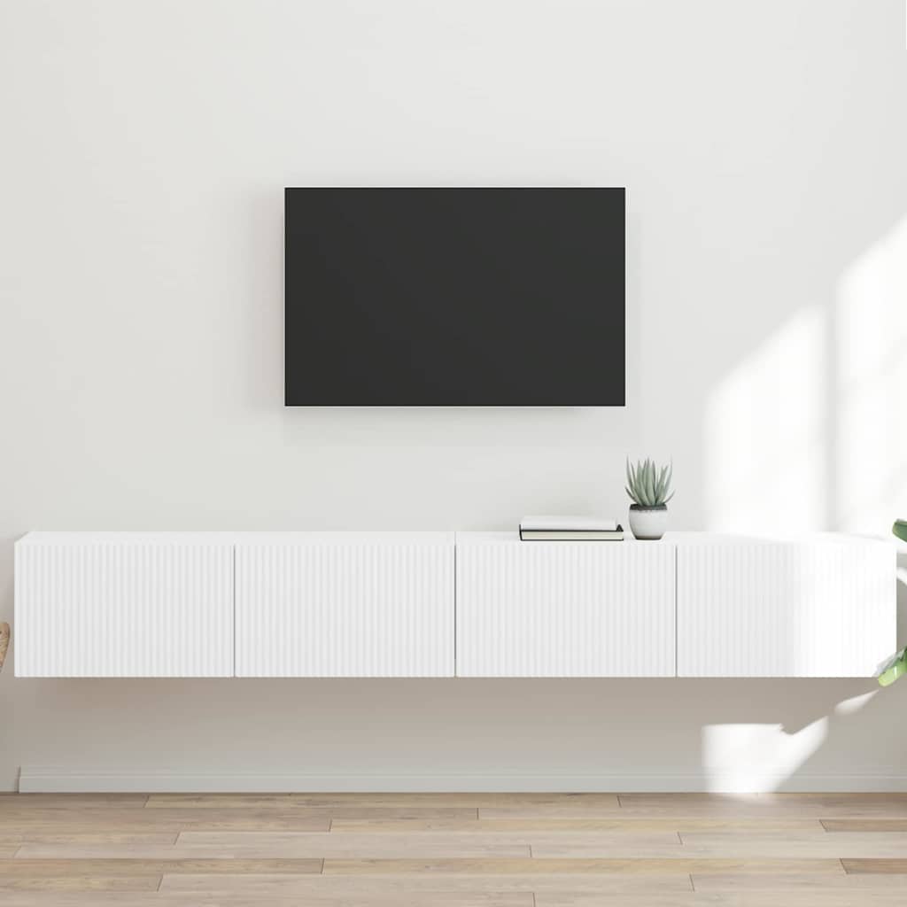 Dulap TV de perete 2 pcs Alb 60 x 31 x 29.5 cm Lemn compozit — imaginea 2
