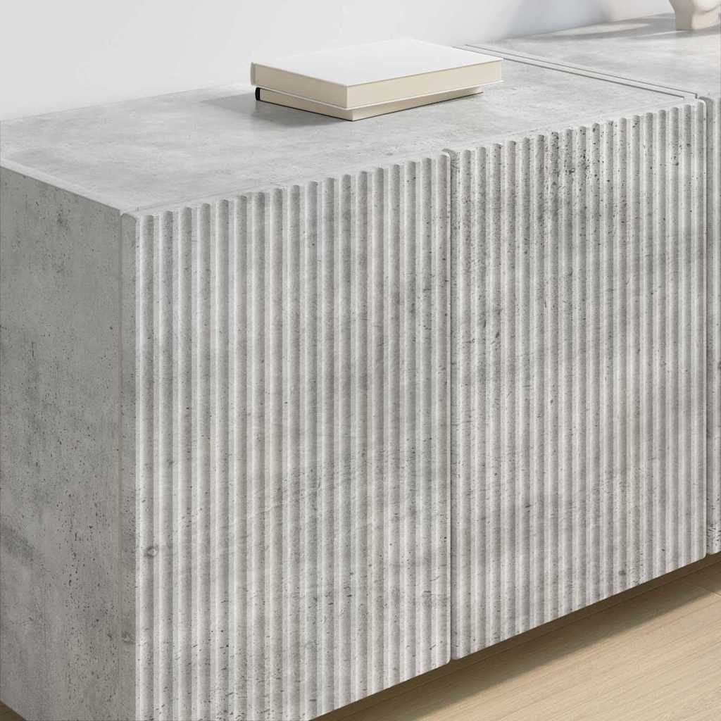 Dulap TV de perete 2 pcs Gri din beton 59,5 x 31 x 40 cm — imaginea 5