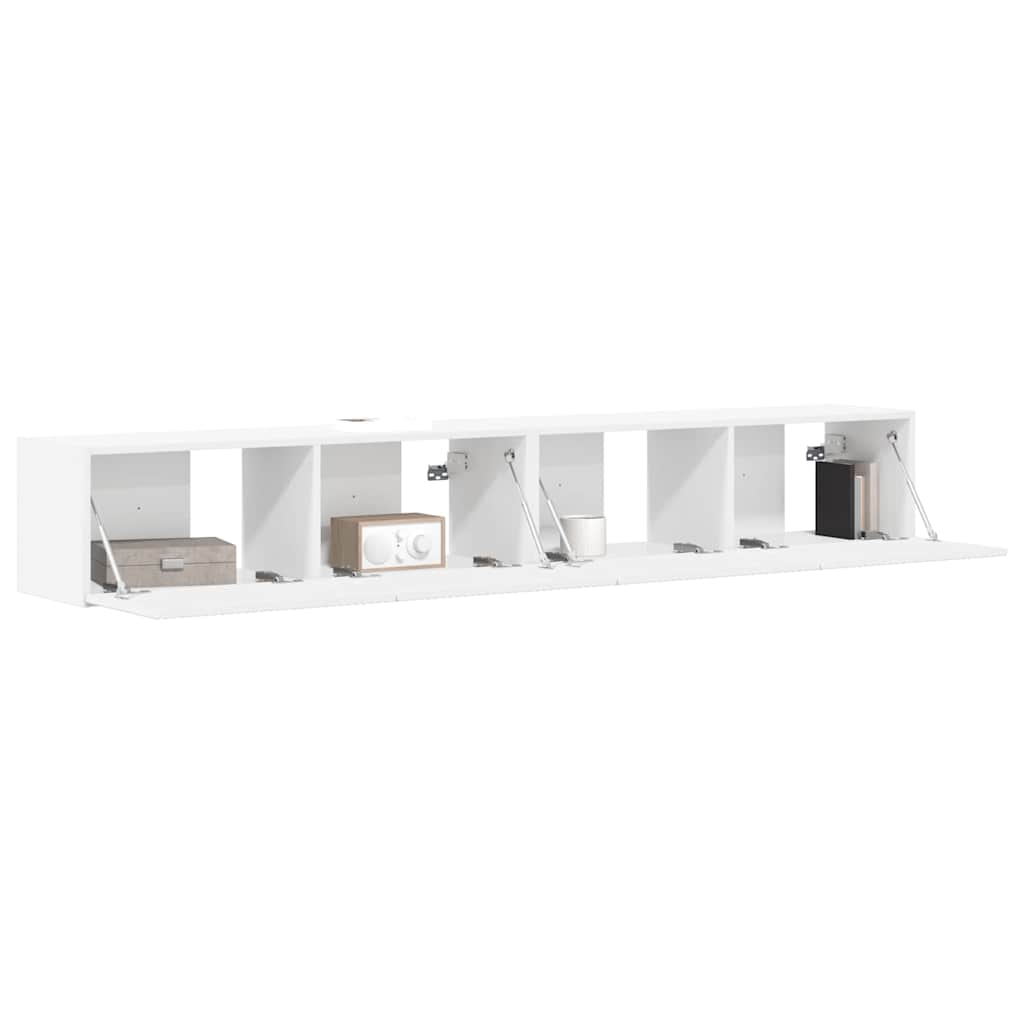 Dulap TV de perete 2 pcs Alb 60 x 31 x 29.5 cm Lemn compozit — imaginea 4