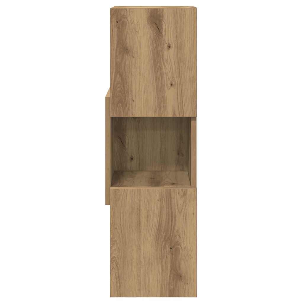 Dulap de colt Alb 25,5x25x80cm Lemn compozit — imaginea 6