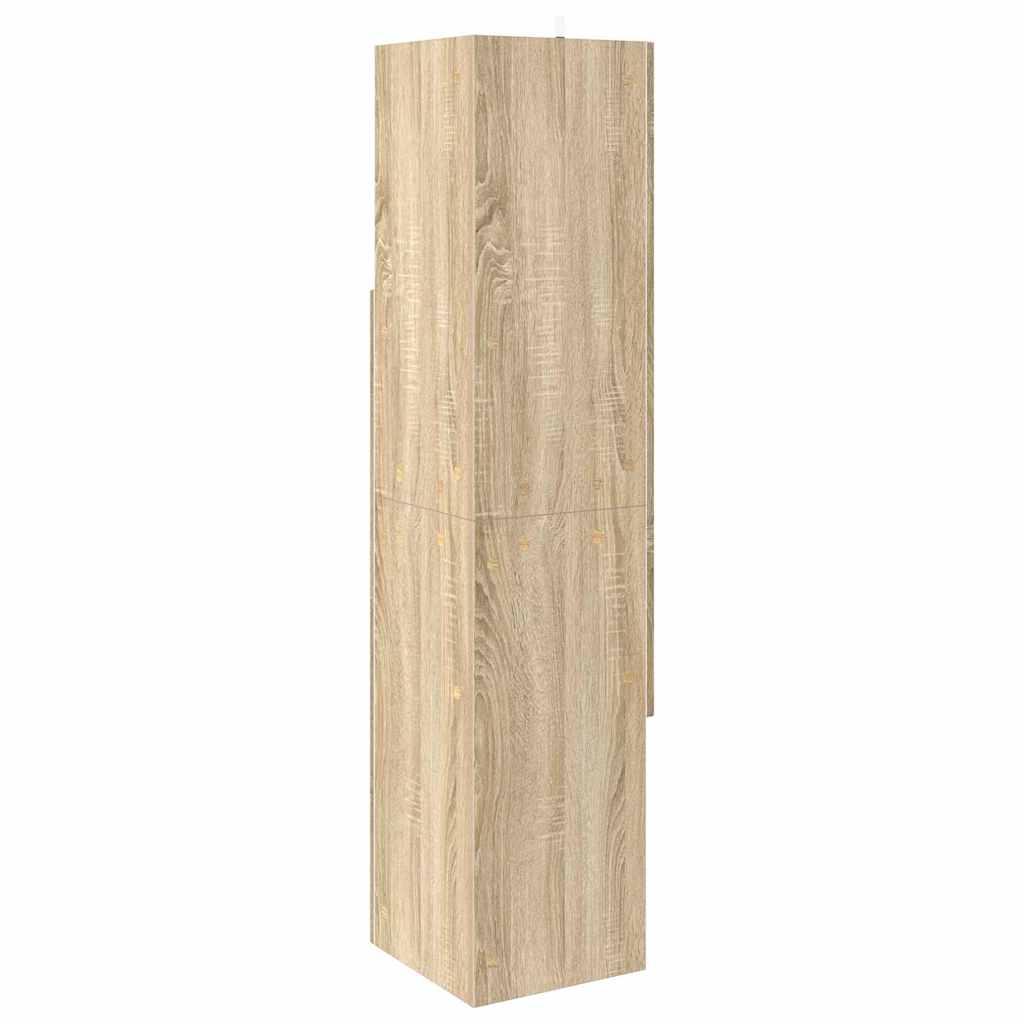 Dulap de colt Alb 32x32x140cm Lemn compozit — imaginea 11