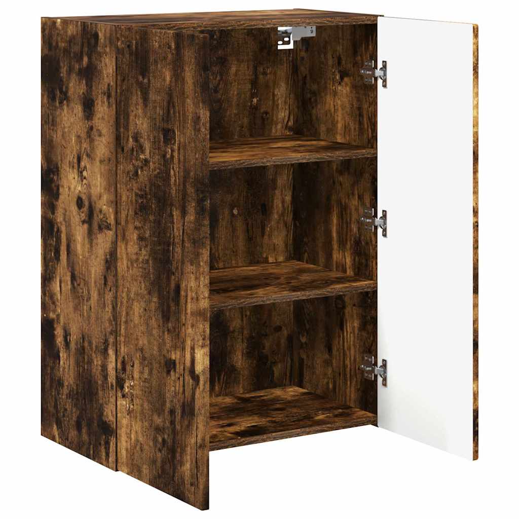 Dulap TV de perete Pe perete Stejar fumuriu 59,5 x 31 x 80 cm — imaginea 6