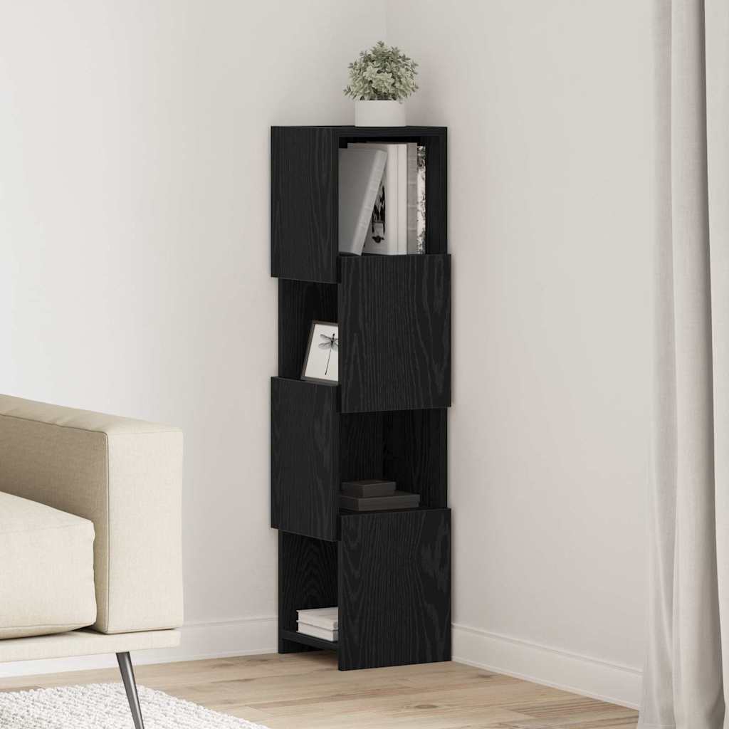 Dulap de colt Alb 25,5x25x102cm Lemn compozit — imaginea 2