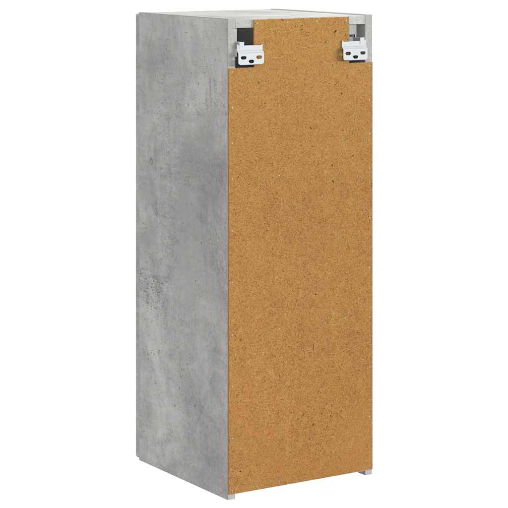 Dulap TV de perete 2 pcs Beton 30 x 31 x 80 cm Lemn compozit — imaginea 3