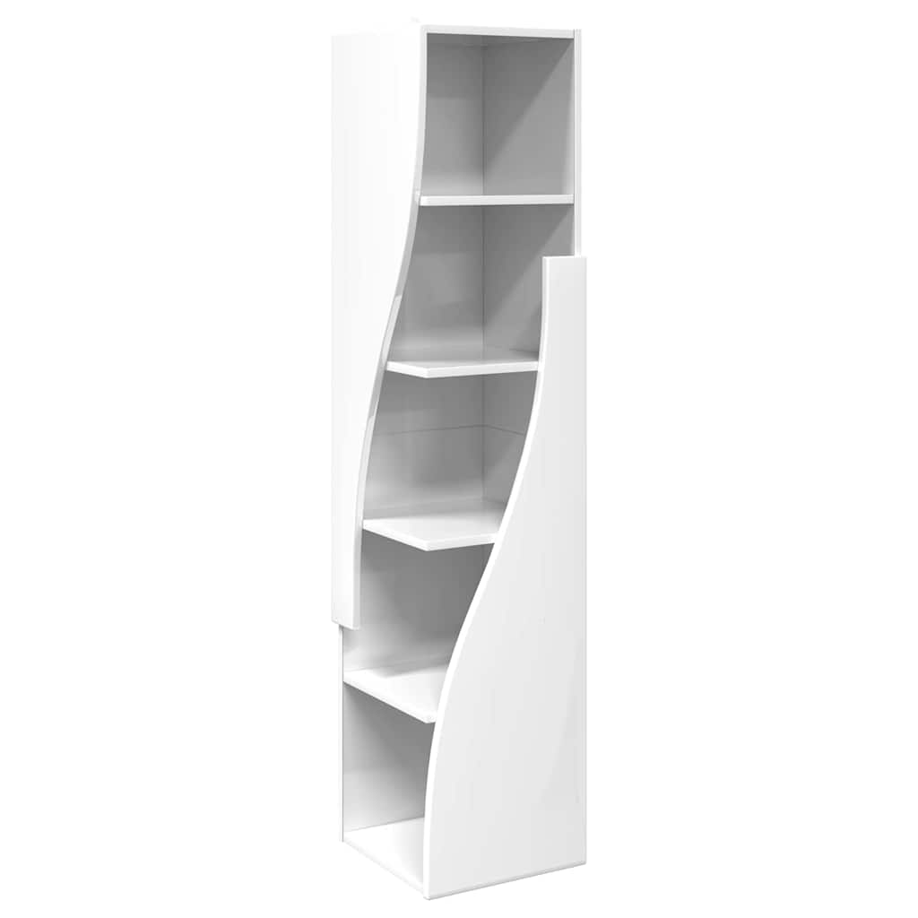 Dulap de colt Alb 32x32x140cm Lemn compozit