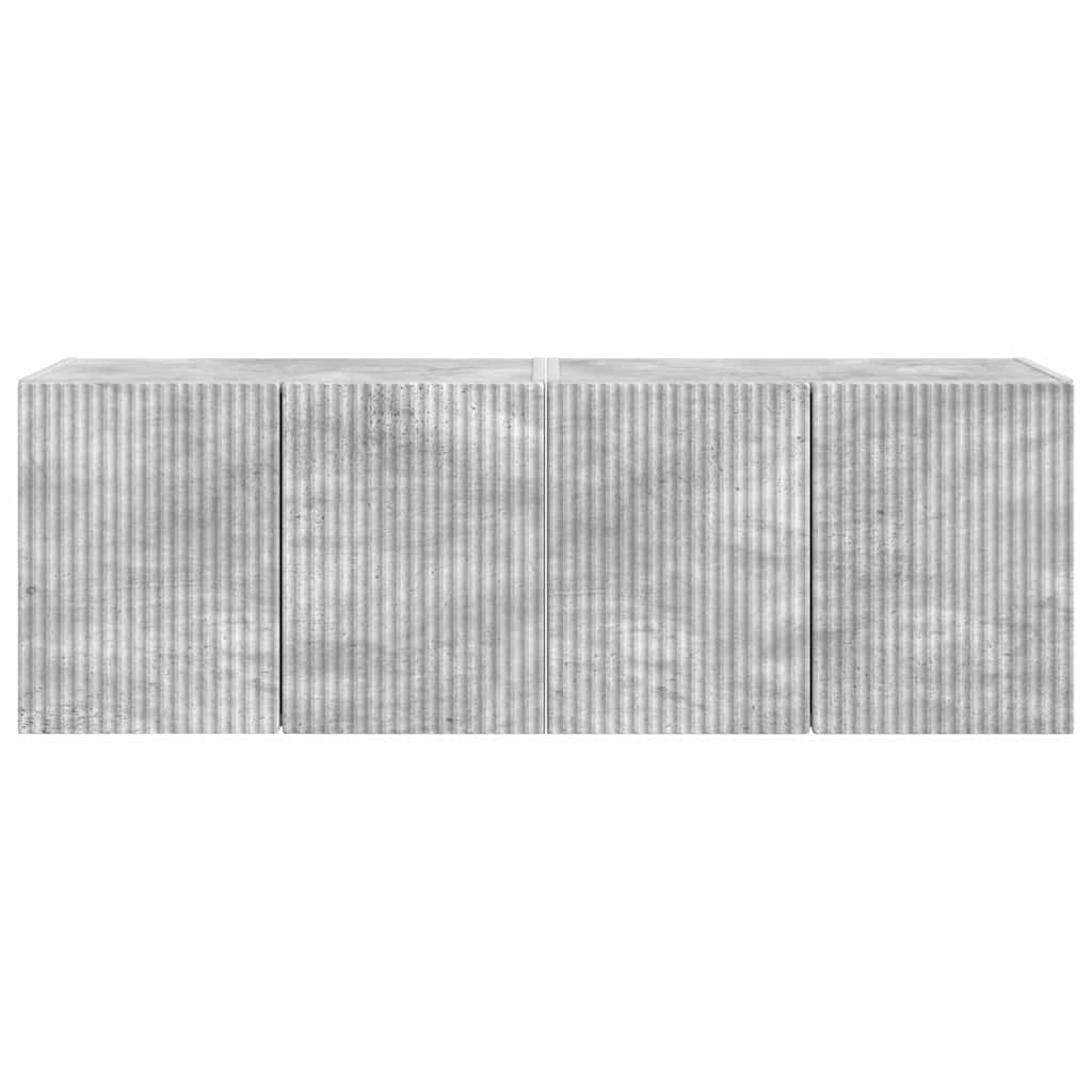 Dulap TV de perete 2 pcs Gri din beton 59,5 x 31 x 40 cm — imaginea 7