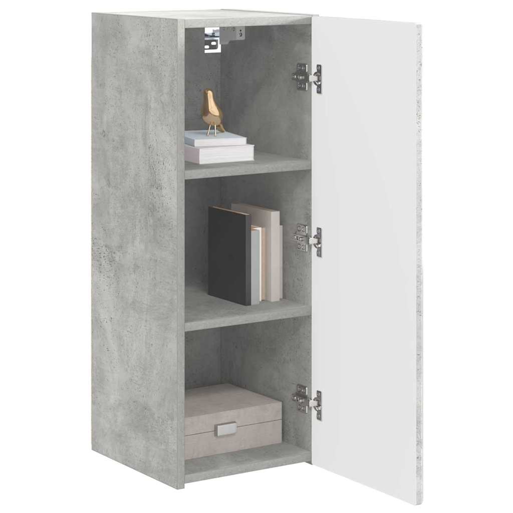 Dulap TV de perete 2 pcs Beton 30 x 31 x 80 cm Lemn compozit — imaginea 4