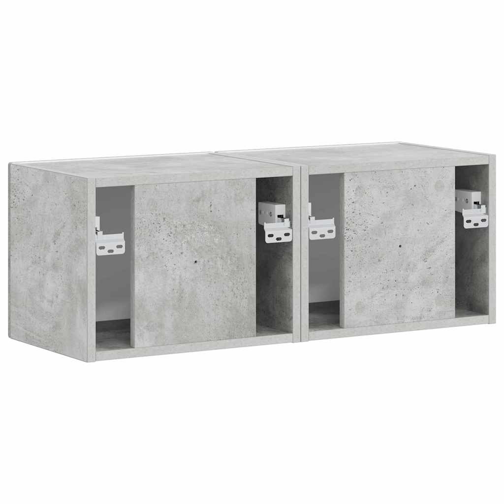 Dulap TV de perete 2 pcs Beton 60 x 31 x 29.5 cm Lemn compozit — imaginea 10
