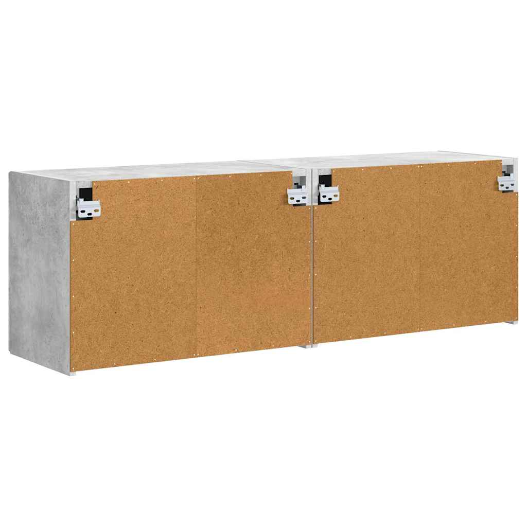 Dulap TV de perete 2 pcs Gri din beton 59,5 x 31 x 40 cm — imaginea 9